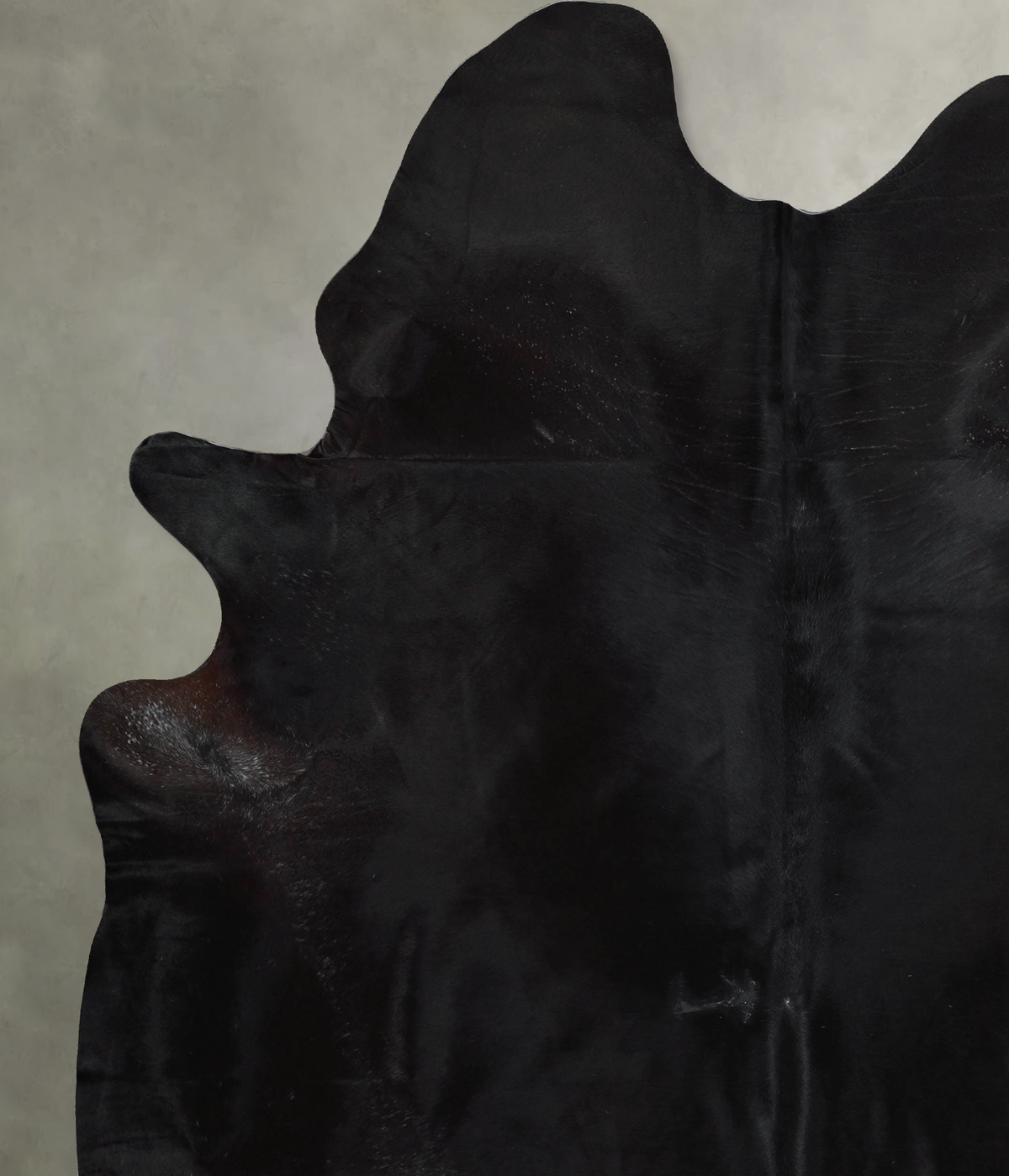 Solid Black XX-Large Brazilian Cowhide Rug 8'0"H x 6'7"W #A53673 by Hudson Hides