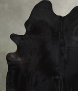 Solid Black XX-Large Brazilian Cowhide Rug 8'0"H x 6'7"W #A53673 by Hudson Hides