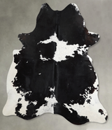 Black and White X-Large Brazilian Cowhide Rug 7'5"H x 6'4"W #A53674 by Hudson Hides
