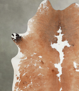 Brown and White X-Large Brazilian Cowhide Rug 7'3"H x 6'5"W #A53679 by Hudson Hides