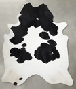 Black and White XX-Large Brazilian Cowhide Rug 8'1"H x 6'11"W #A53681 by Hudson Hides
