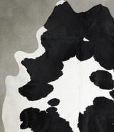 Black and White XX-Large Brazilian Cowhide Rug 8'1"H x 6'11"W #A53681 by Hudson Hides