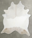 Ivory with Beige XX-Large Brazilian Cowhide Rug 8'2"H x 6'8"W #A53684 by Hudson Hides