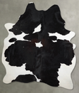 Black and White X-Large Brazilian Cowhide Rug 7'8"H x 5'7"W #A53686 by Hudson Hides