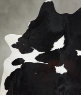 Black and White X-Large Brazilian Cowhide Rug 7'8"H x 5'7"W #A53686 by Hudson Hides