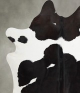 Black and White X-Large Brazilian Cowhide Rug 7'0"H x 6'3"W #A53687 by Hudson Hides
