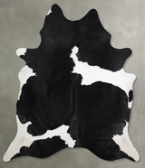 Black and White XX-Large Brazilian Cowhide Rug 8'6"H x 6'9"W #A53689 by Hudson Hides
