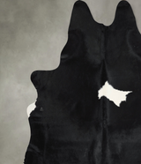 Black and White XX-Large Brazilian Cowhide Rug 7'10"H x 6'10"W #A53690 by Hudson Hides