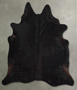 Solid Black XX-Large Brazilian Cowhide Rug 7'8"H x 7'1"W #A53691 by Hudson Hides