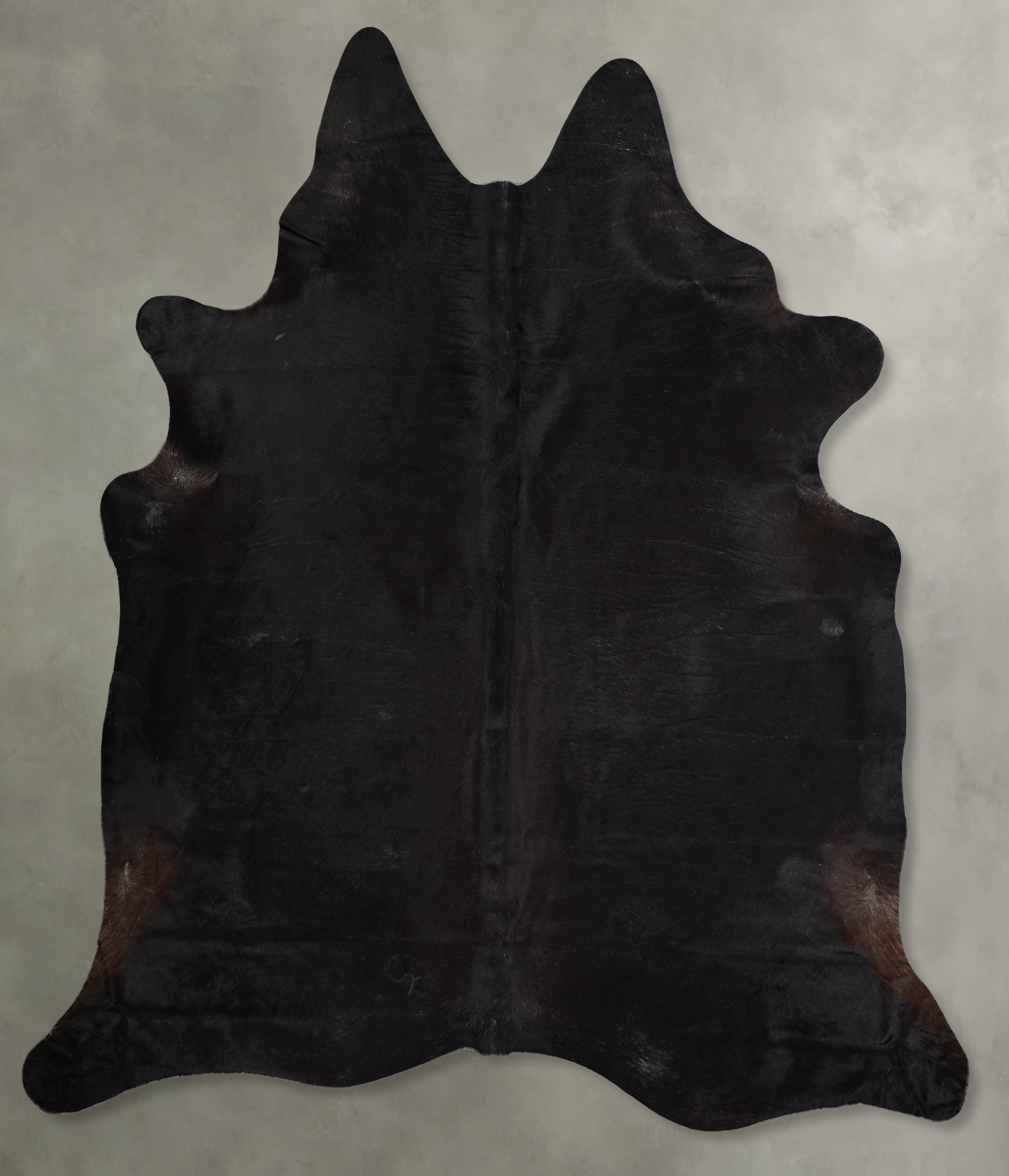 Solid Black Cowhide Rug #A53691