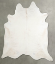 Ivory with Beige XX-Large Brazilian Cowhide Rug 7'10"H x 7'2"W #A53695 by Hudson Hides