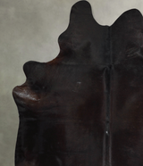 Solid Black XX-Large Brazilian Cowhide Rug 7'11"H x 7'2"W #A53696 by Hudson Hides
