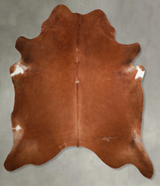 Solid Brown XX-Large Brazilian Cowhide Rug 7'8"H x 7'1"W #A53698 by Hudson Hides