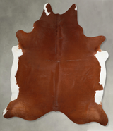Brown and White Regular XX-Large Brazilian Cowhide Rug 8'1"H x 7'1"W #A53703 by Hudson Hides