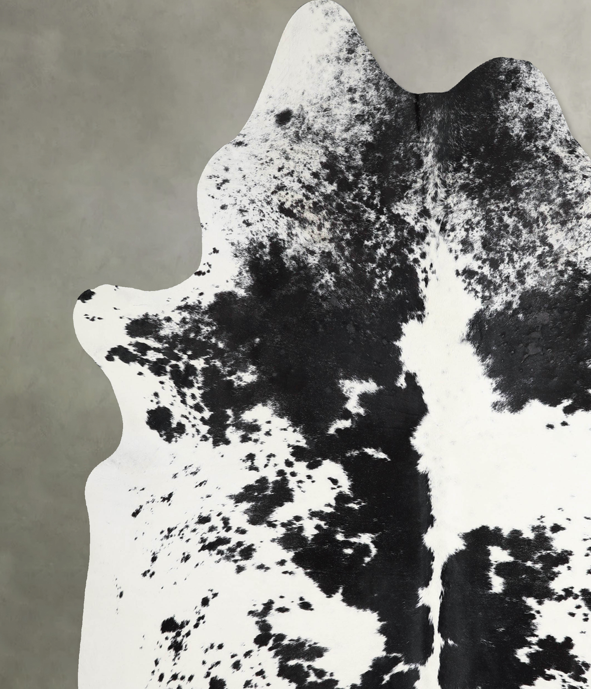 Salt and Pepper Black XX-Large Brazilian Cowhide Rug 8'1"H x 6'7"W #A53705 by Hudson Hides