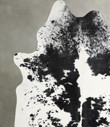 Salt and Pepper Black XX-Large Brazilian Cowhide Rug 8'1"H x 6'7"W #A53705 by Hudson Hides