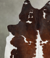 Chocolate and White X-Large Brazilian Cowhide Rug 7'4"H x 6'3"W #A53710 by Hudson Hides