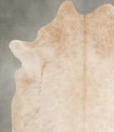 Beige X-Large Brazilian Cowhide Rug 7'6"H x 6'1"W #A53711 by Hudson Hides