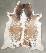 Salt and Pepper Brown XX-Large Brazilian Cowhide Rug 7'11"H x 7'3"W #A53712 by Hudson Hides