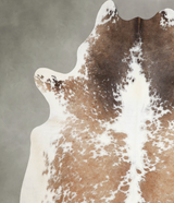 Salt and Pepper Brown XX-Large Brazilian Cowhide Rug 7'11"H x 7'3"W #A53712 by Hudson Hides
