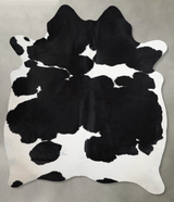 Black and White XX-Large Brazilian Cowhide Rug 8'1"H x 6'4"W #A53714 by Hudson Hides