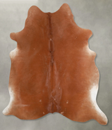 Solid Brown X-Large Brazilian Cowhide Rug 7'2"H x 6'5"W #A53715 by Hudson Hides