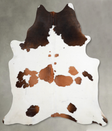 Chocolate and White X-Large Brazilian Cowhide Rug 7'5"H x 6'3"W #A53716 by Hudson Hides
