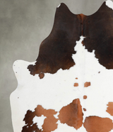 Chocolate and White X-Large Brazilian Cowhide Rug 7'5"H x 6'3"W #A53716 by Hudson Hides