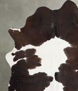 Chocolate and White X-Large Brazilian Cowhide Rug 7'4"H x 5'11"W #A53719 by Hudson Hides