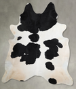 Black and White XX-Large Brazilian Cowhide Rug 7'9"H x 7'1"W #A53722 by Hudson Hides