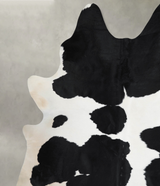 Black and White XX-Large Brazilian Cowhide Rug 7'9"H x 7'1"W #A53722 by Hudson Hides
