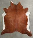 Brown and White Regular XX-Large Brazilian Cowhide Rug 7'9"H x 7'1"W #A53726 by Hudson Hides
