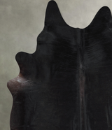 Solid Black XX-Large Brazilian Cowhide Rug 7'6"H x 6'10"W #A53748 by Hudson Hides