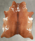 Brown and White Regular X-Large Brazilian Cowhide Rug 7'5"H x 6'8"W #A53764 by Hudson Hides