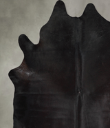 Solid Black XX-Large Brazilian Cowhide Rug 7'6"H x 7'1"W #A53767 by Hudson Hides