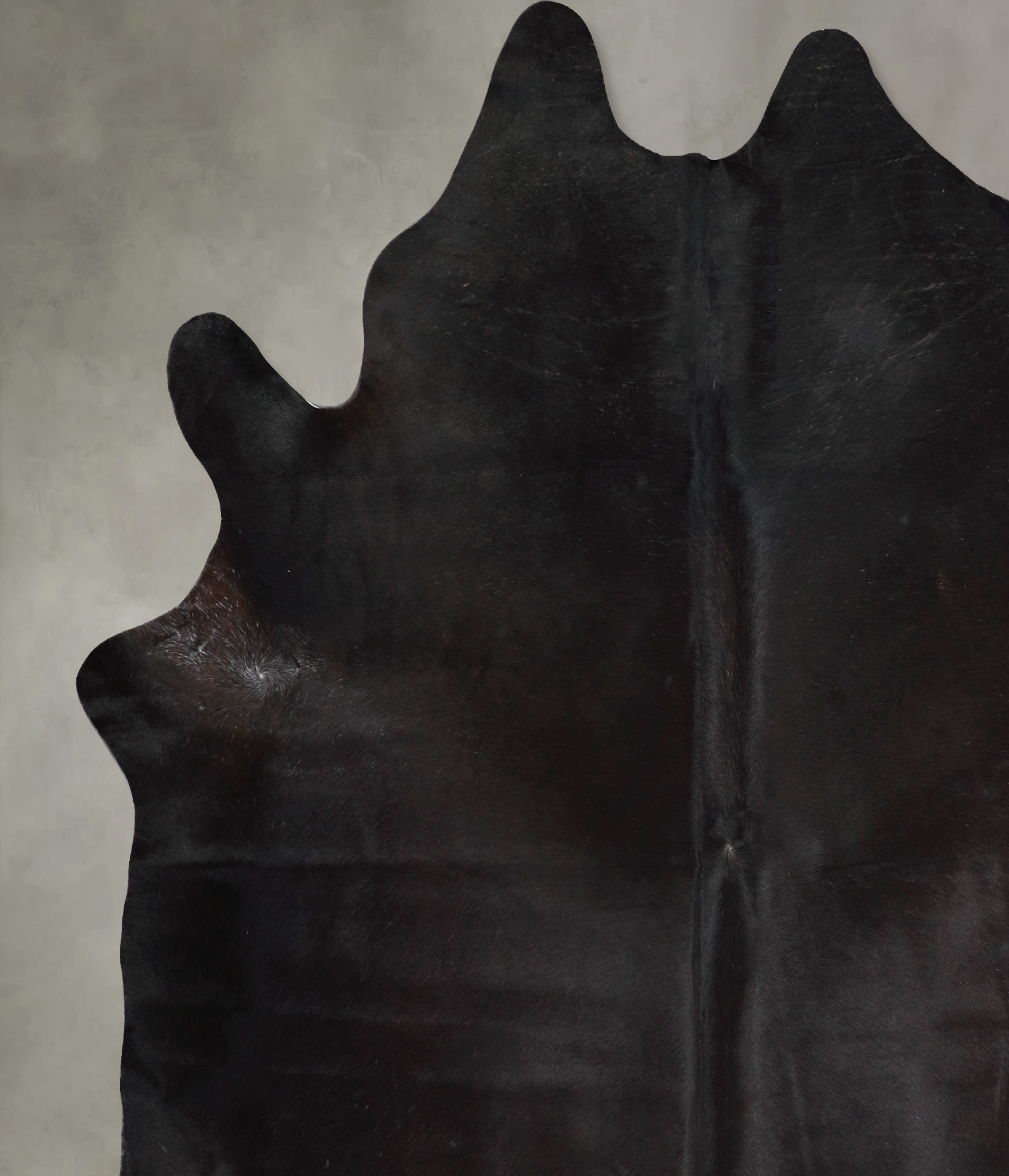 Solid Black Cowhide Rug #A53767