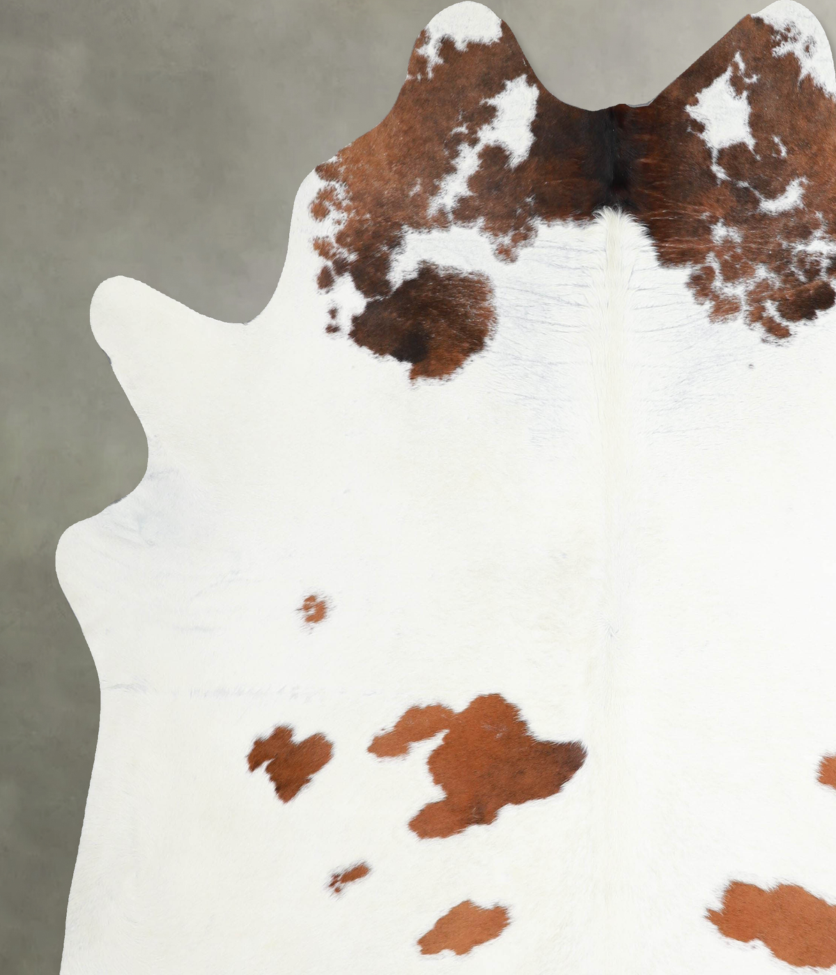 Brown and White Regular XX-Large Brazilian Cowhide Rug 7'6"H x 6'11"W #A53768 by Hudson Hides