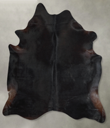 Solid Black X-Large Brazilian Cowhide Rug 7'7"H x 6'5"W #A53769 by Hudson Hides