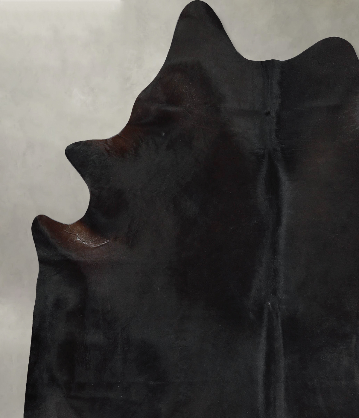 Solid Black X-Large Brazilian Cowhide Rug 7'7"H x 6'5"W #A53769 by Hudson Hides