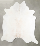 Ivory with Beige XX-Large Brazilian Cowhide Rug 7'8"H x 7'0"W #A53772 by Hudson Hides