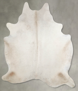 Ivory with Beige XX-Large Brazilian Cowhide Rug 8'0"H x 6'11"W #A53776 by Hudson Hides