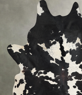 Black and White XX-Large Brazilian Cowhide Rug 9'0"H x 7'4"W #A53779 by Hudson Hides