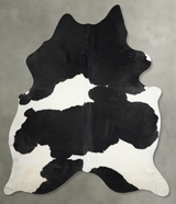 Black and White XX-Large Brazilian Cowhide Rug 8'4"H x 6'7"W #A53780 by Hudson Hides