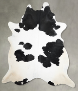Black and White XX-Large Brazilian Cowhide Rug 8'6"H x 7'1"W #A53781 by Hudson Hides