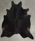Solid Black XX-Large Brazilian Cowhide Rug 7'4"H x 7'4"W #A53786 by Hudson Hides