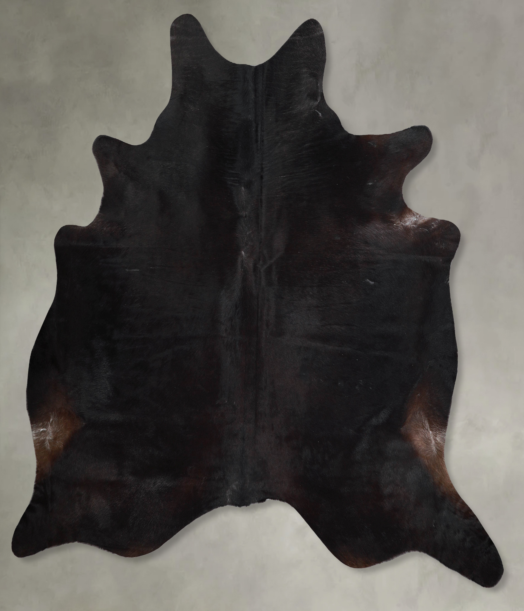 Solid Black Cowhide Rug #A53786