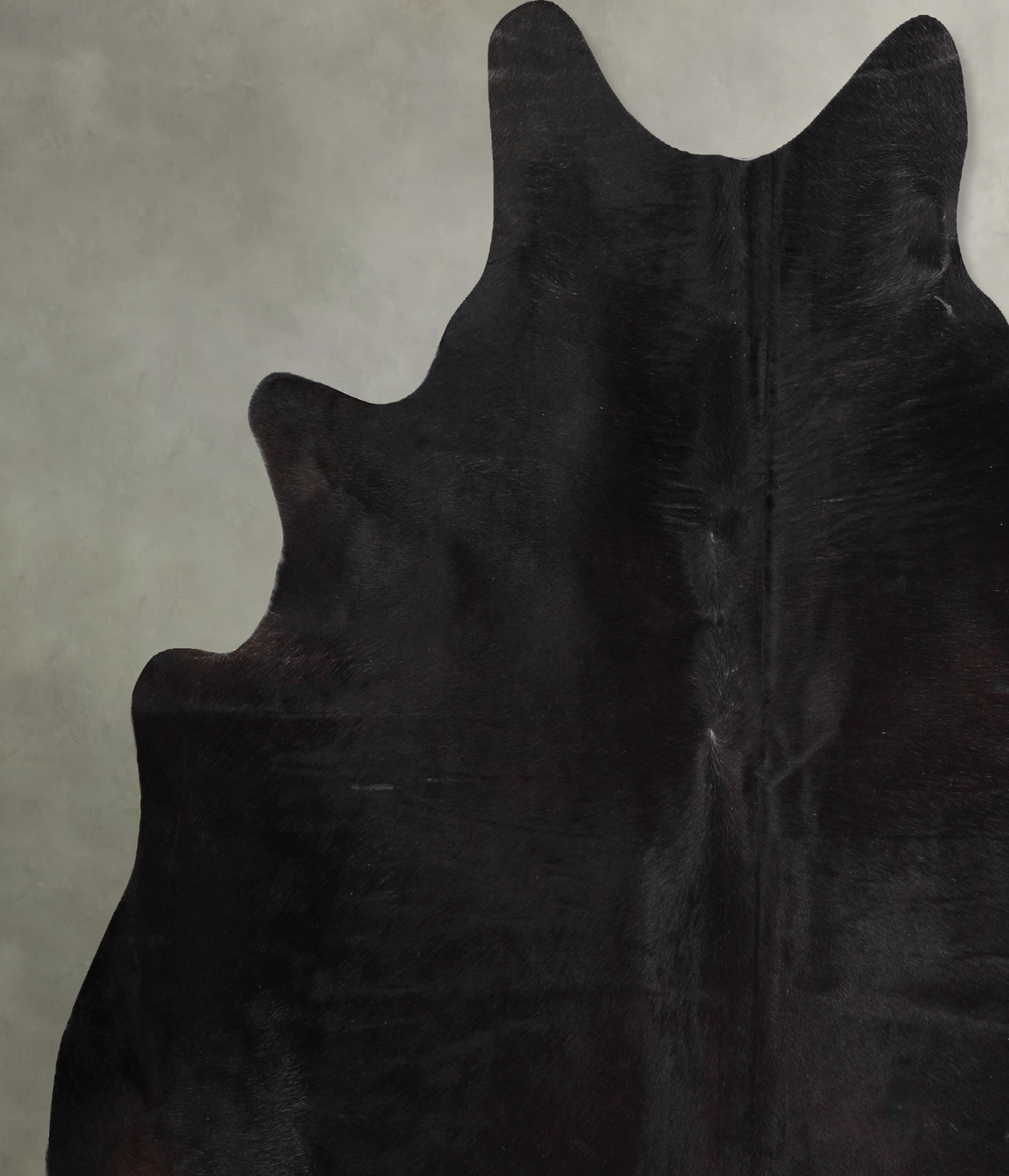 Solid Black XX-Large Brazilian Cowhide Rug 7'4"H x 7'4"W #A53786 by Hudson Hides