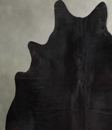 Solid Black XX-Large Brazilian Cowhide Rug 7'4"H x 7'4"W #A53786 by Hudson Hides