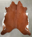 Solid Brown X-Large Brazilian Cowhide Rug 6'11"H x 6'10"W #A53790 by Hudson Hides