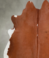 Solid Brown X-Large Brazilian Cowhide Rug 6'11"H x 6'10"W #A53790 by Hudson Hides